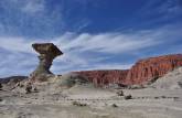 O 'Cogumelo', formação rochosa no Parque Provincial Ischigualasto, na Argentina